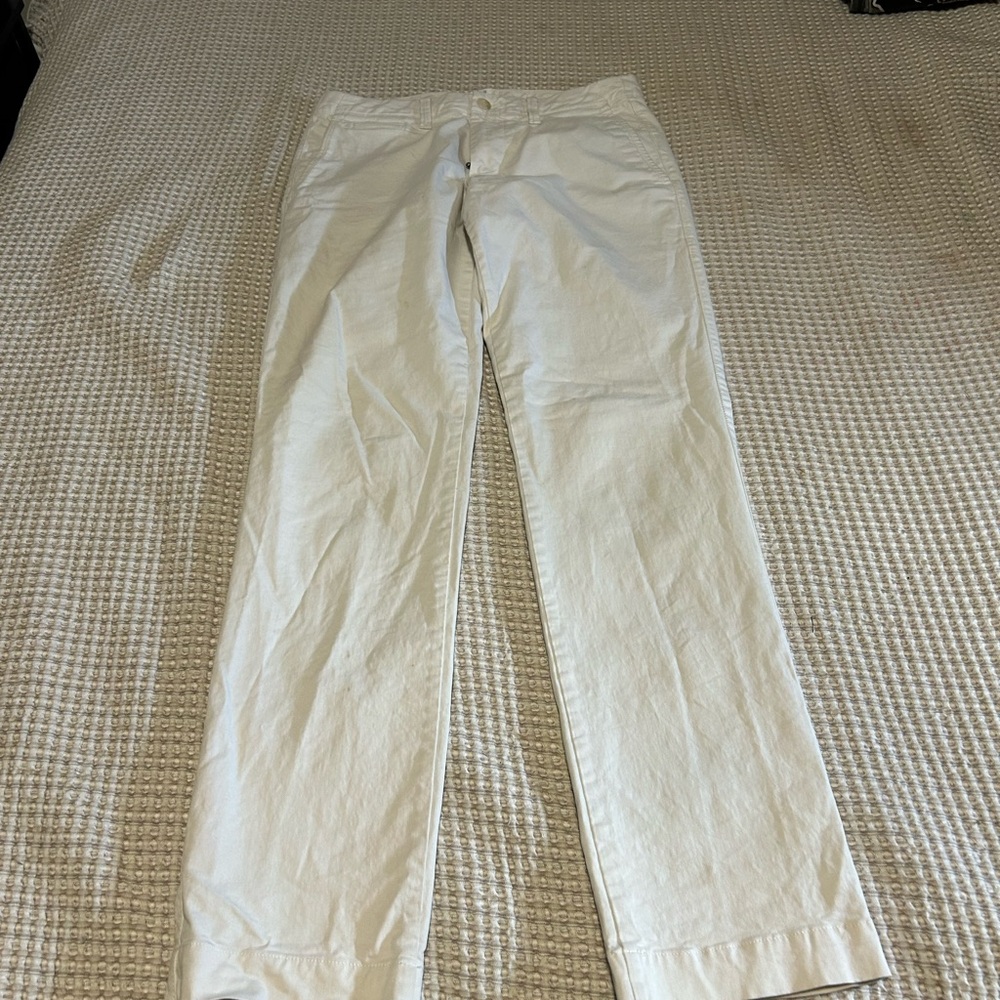 GAP Cream Slim-Fit Trousers